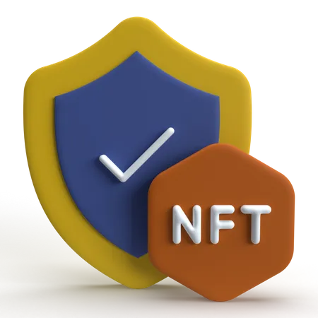 Escudo nft  3D Icon