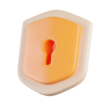 Ojo de cerradura escudo  3D Icon