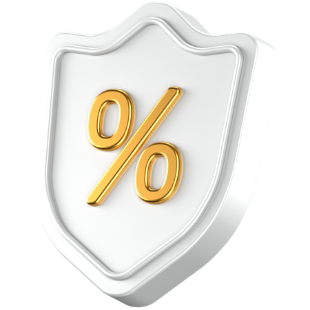 Escudo percentual  3D Icon