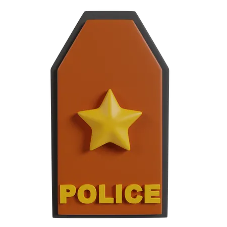 Escudo policial  3D Icon