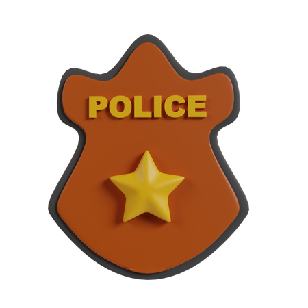 Escudo policial  3D Icon