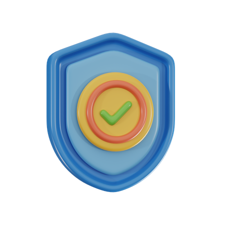 Protección de escudo  3D Icon