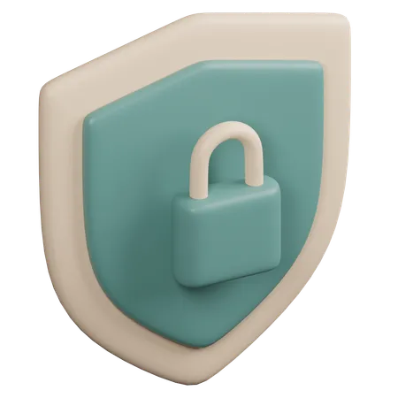 Protección de escudo  3D Icon