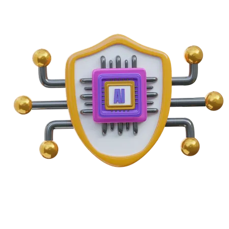 Escudo protector ai  3D Icon