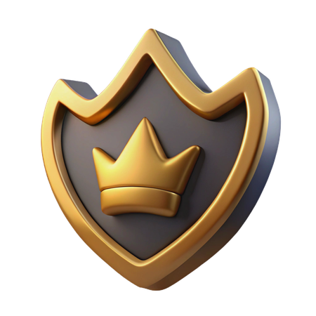 Escudo real  3D Icon
