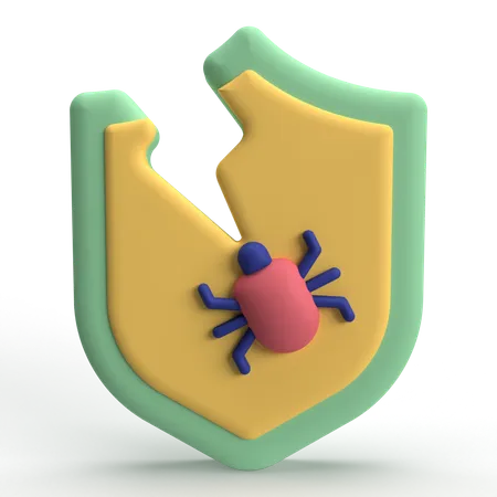 Escudo roto  3D Icon