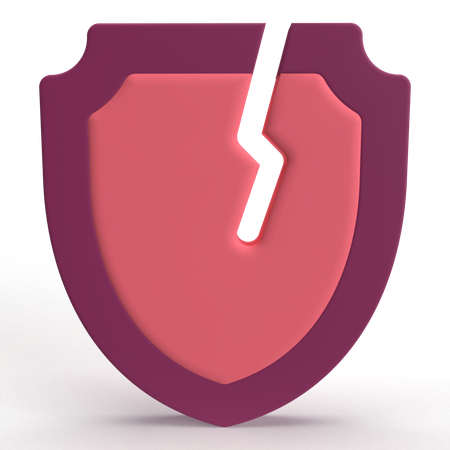 Escudo roto  3D Icon