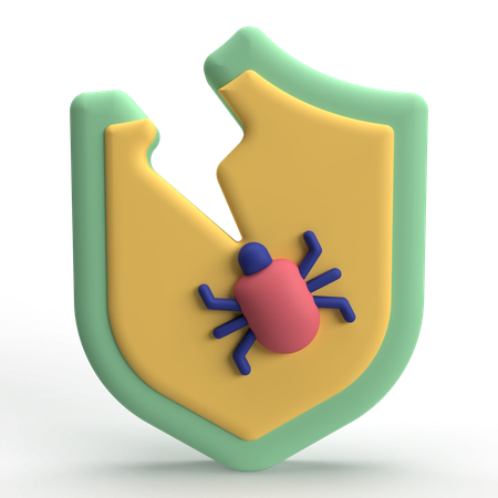 Escudo roto  3D Icon