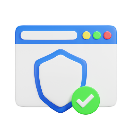Proteger la seguridad de internet  3D Icon