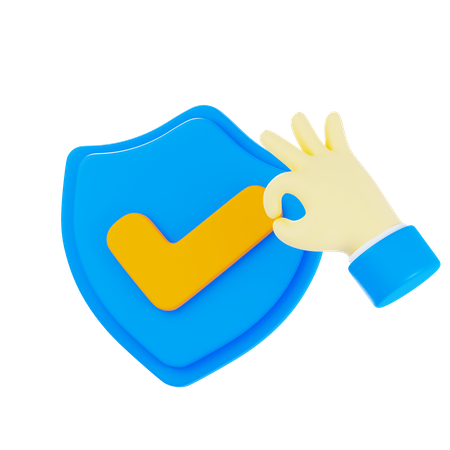 Escudo seguro  3D Icon