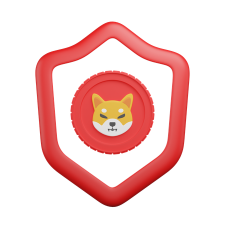 Escudo shiba inu  3D Icon