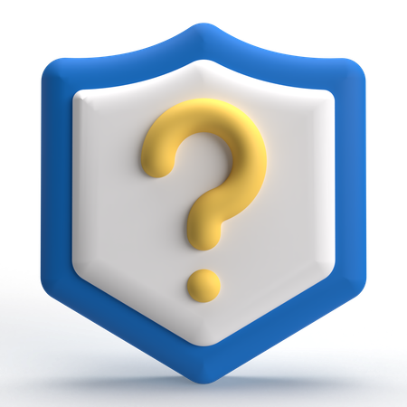 Escudo de interrogación  3D Icon