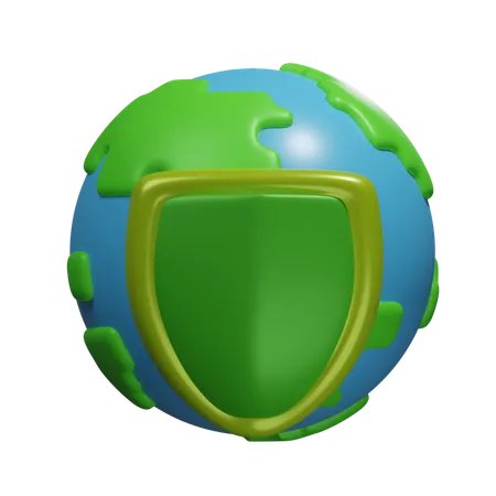 Escudo terrestre  3D Icon
