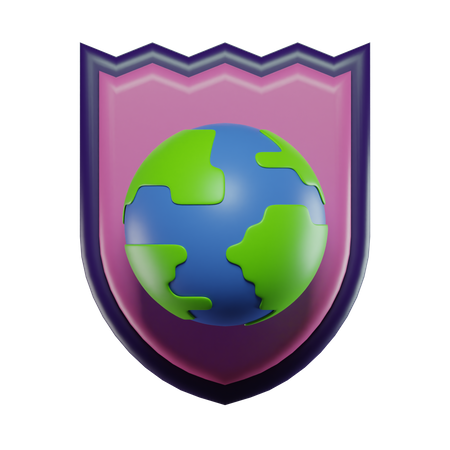 Escudo de tierra  3D Icon