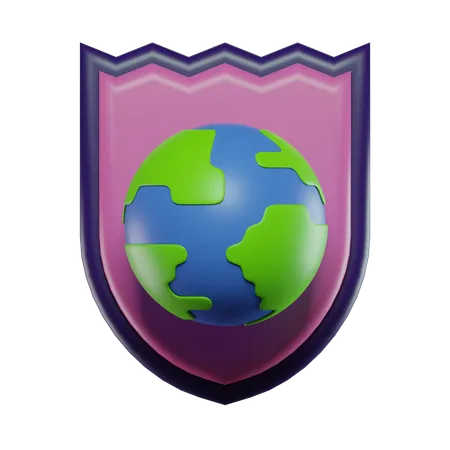 Escudo de tierra  3D Icon