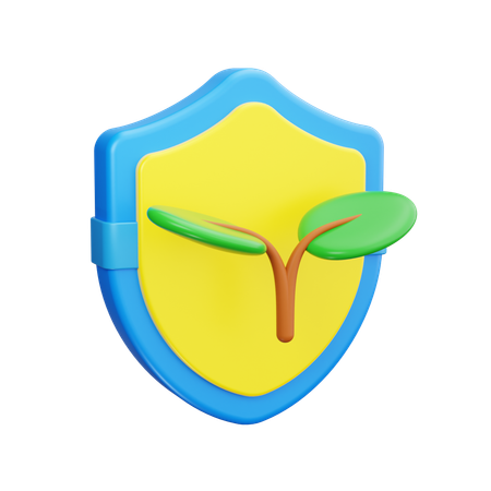 Escudo vegetal  3D Icon