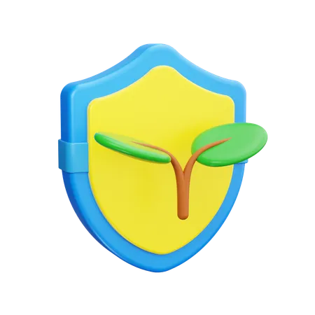 Escudo vegetal  3D Icon