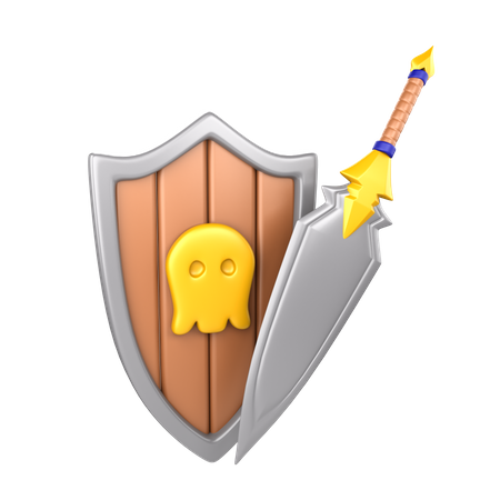 Escudo y espada  3D Icon
