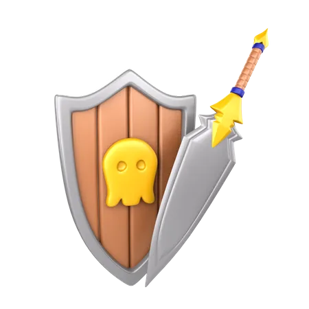 Escudo y espada  3D Icon