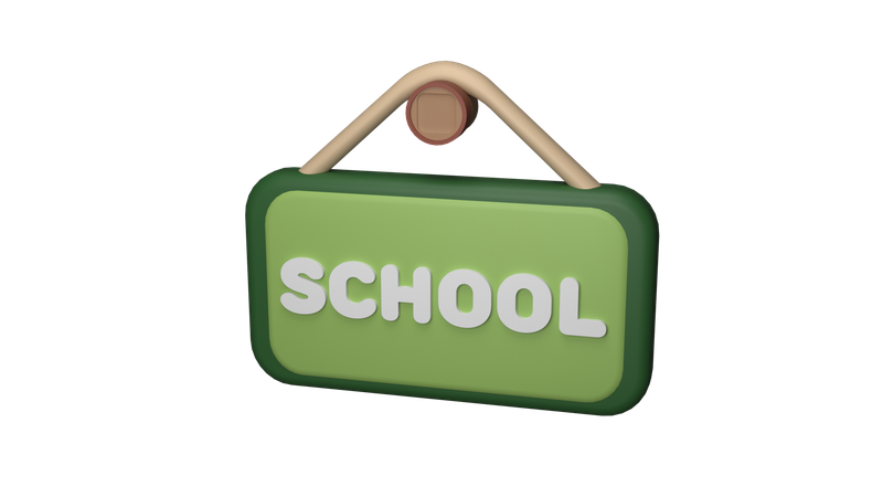 Escuela  3D Icon