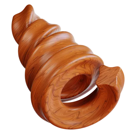 Escultura em madeira espiral  3D Icon