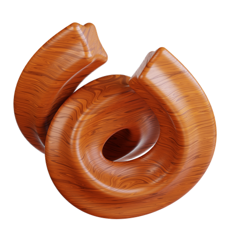 Escultura de madera en espiral  3D Icon