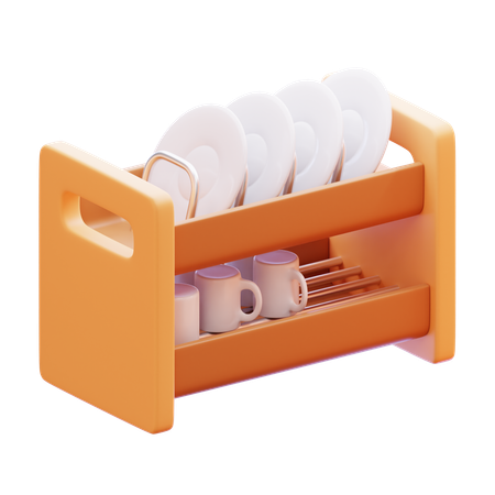 Escurridor de platos  3D Icon