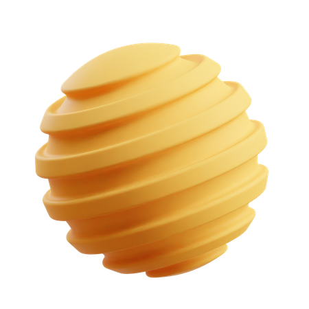 Esfera nervurada  3D Icon