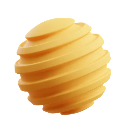 Esfera nervurada  3D Icon