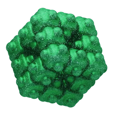 Esfera abstracta de color verde brillante  3D Icon