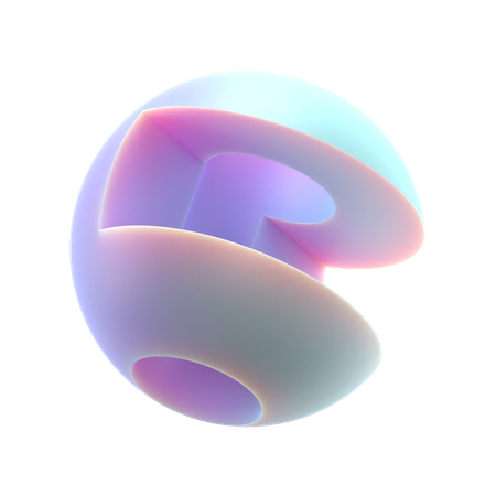 Esfera cortada  3D Icon