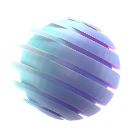 Esfera cortada  3D Icon