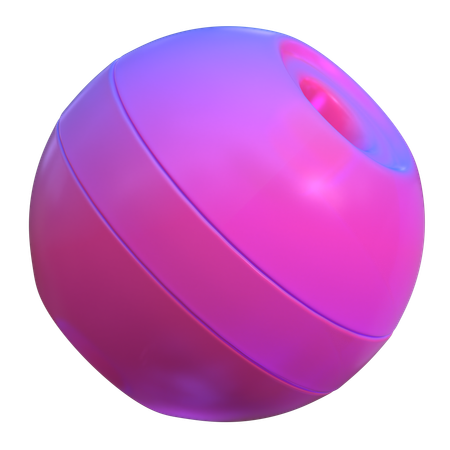 Forma abstracta de esfera en rodajas  3D Icon