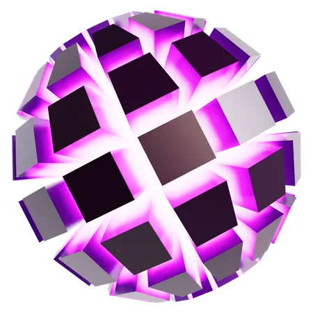Esfera cósmica abstrata  3D Icon