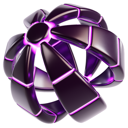 Esfera cósmica abstrata  3D Icon