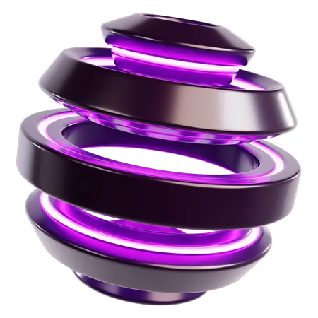Esfera cósmica abstrata  3D Icon