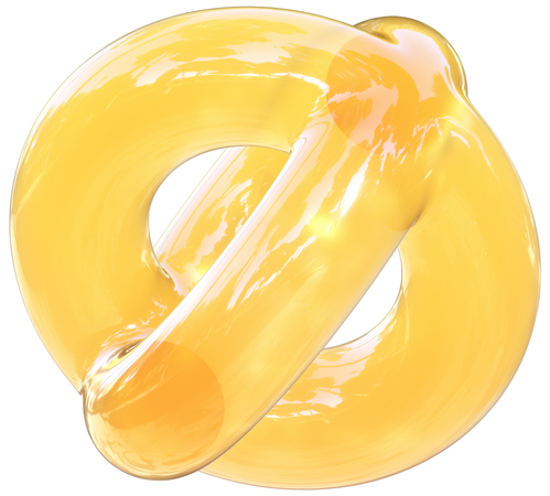 Esfera de anillo amarillo  3D Icon