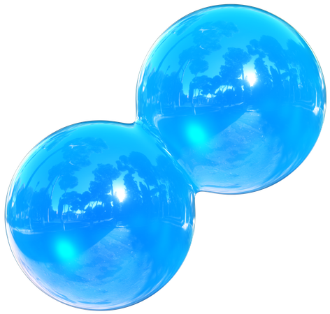 Esfera de conexión azul  3D Icon