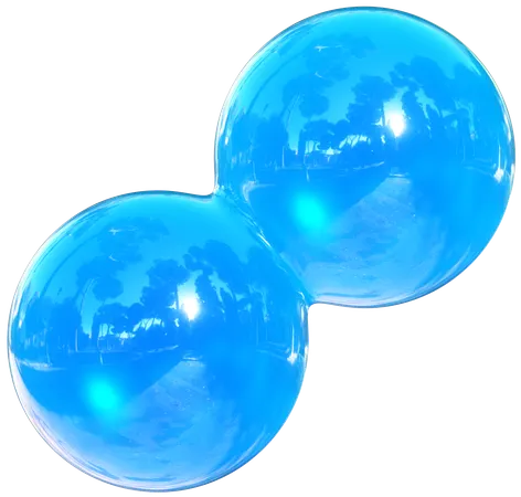Esfera de conexión azul  3D Icon