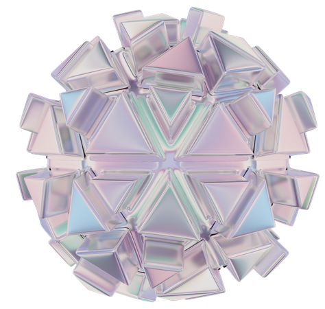Esfera de cristal abstrata  3D Icon