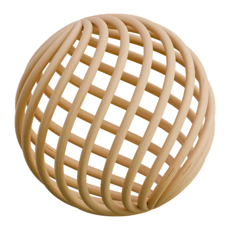 Esfera de alambre  3D Icon