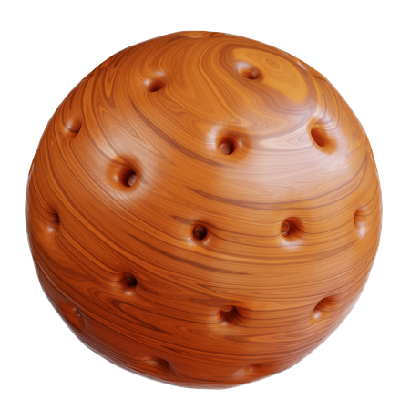 Esfera de madeira  3D Icon