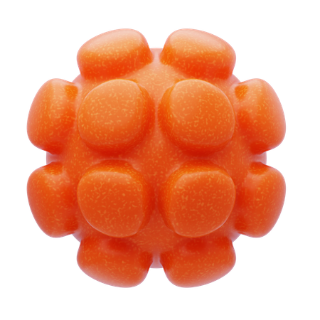 Esfera de polen naranja de resina plástica  3D Icon