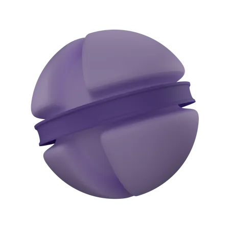 Esfera elevada abstrata  3D Icon