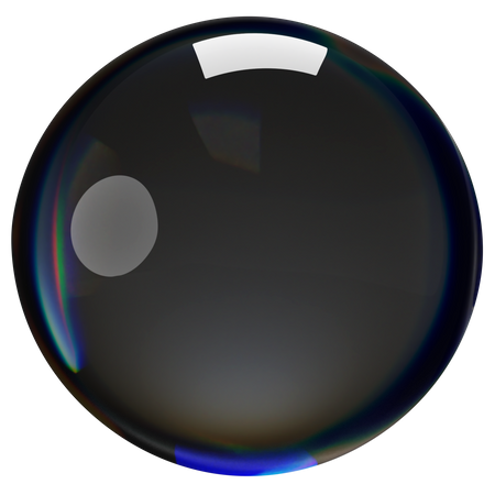 Esfera escura  3D Icon