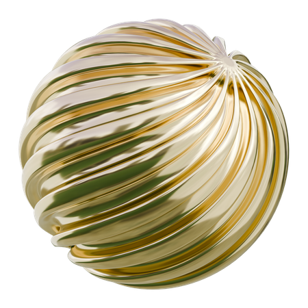 Esfera espiral de oro  3D Icon