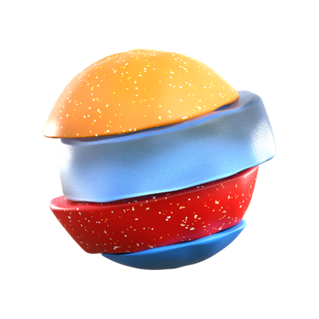 Esfera fatiada  3D Icon