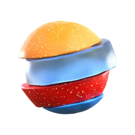 Esfera fatiada  3D Icon