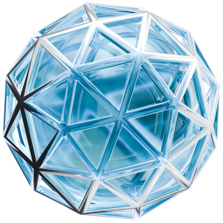 Forma abstrata de esfera  3D Icon