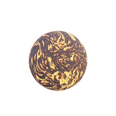 Esfera lava rocha abstract forma  3D Icon